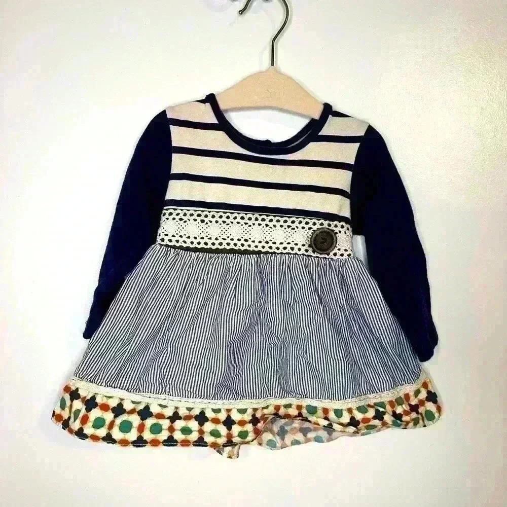 Girls Ricrac & Ruffles Dress - 24M